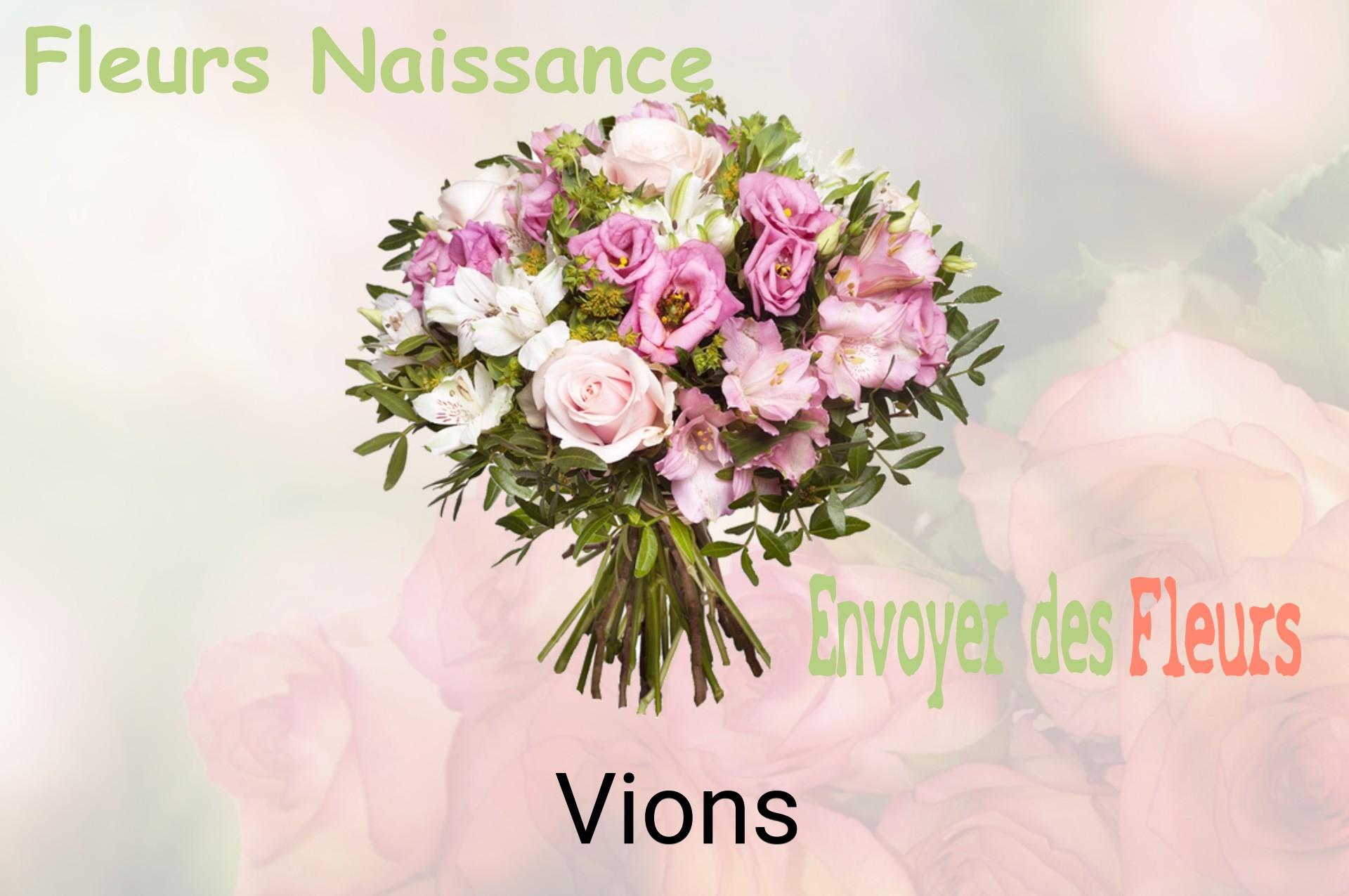Bouquet de fleurs de naissance livré à Vions